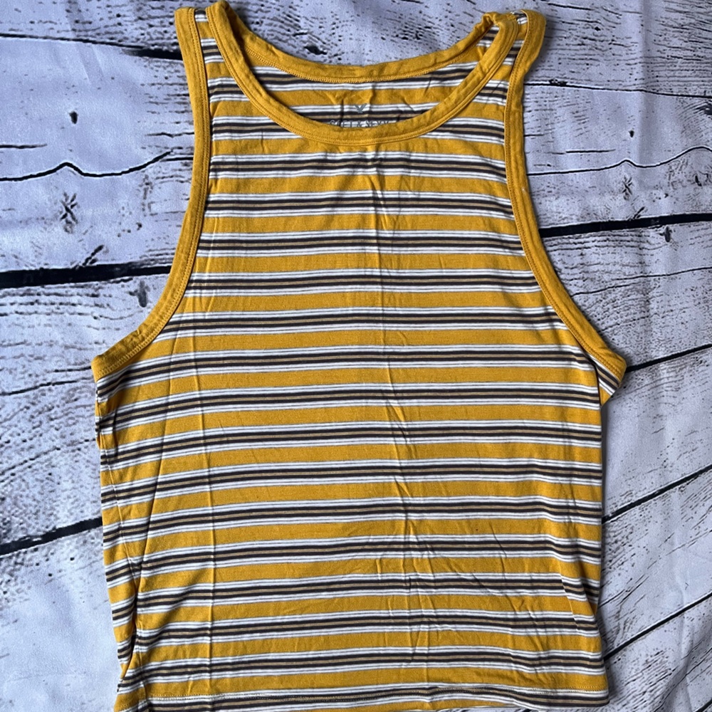 American Eagle Yellow striped tank top